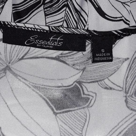 Essentials by Milano Sz S Black & White Print Dress - Picture 5 of 5